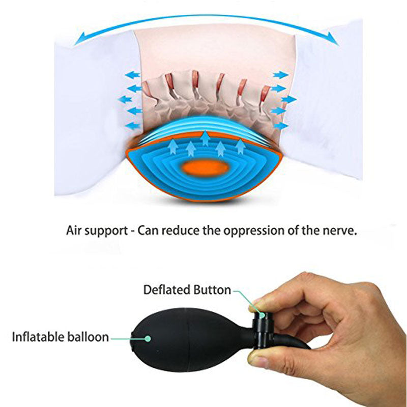 Inflatable Heated Lumbar Support Pillow