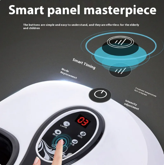 Automatic Shiatsu Foot Massager with Acupoint Kneading & Airbag – Home Electric Heat & Air Pressure Massage Machine