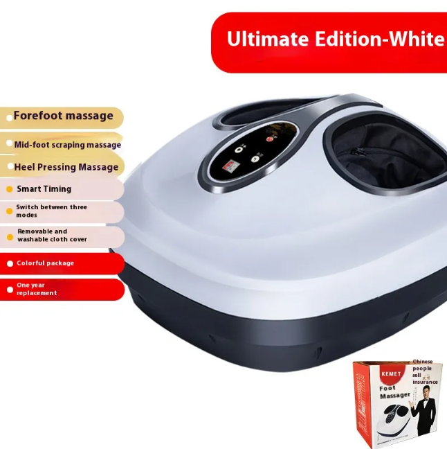 Automatic Shiatsu Foot Massager with Acupoint Kneading & Airbag – Home Electric Heat & Air Pressure Massage Machine