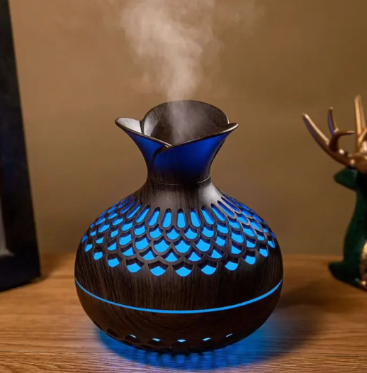 USB Mushroom Aroma Diffuser | Wood Grain | Essential Oil Diffuser
