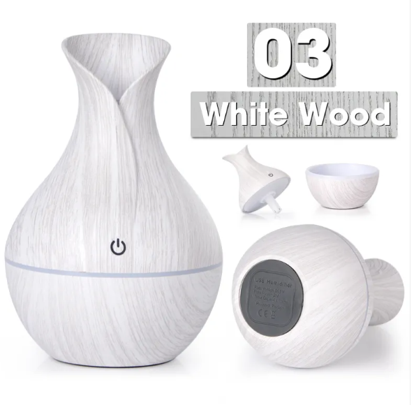 USB Mushroom Aroma Diffuser | Wood Grain | Essential Oil Diffuser